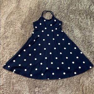 Old navy cross-back navy polka dot dress